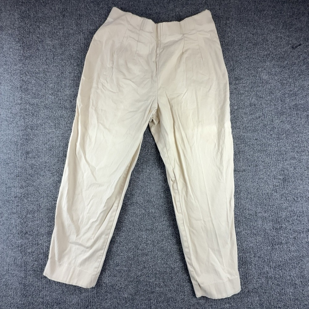 Dressbarn Pants Womens 20 Plus Beige Chino Twill Pleated Tapered Stretch